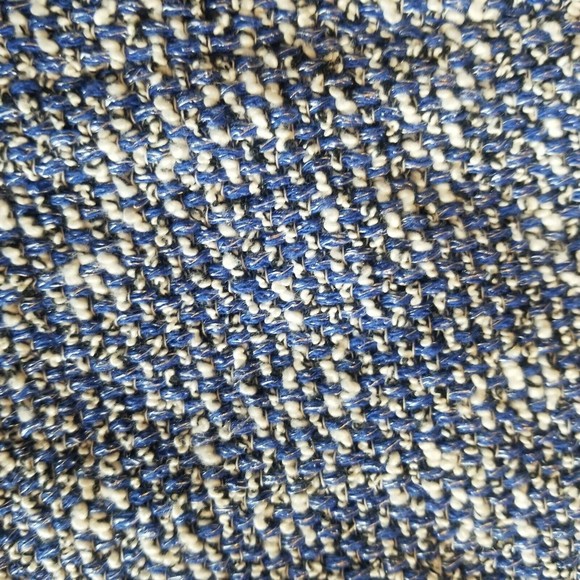 TALBOTS  Women's BLUE & WHITE TWEED JACKET Size Large - Picture 7 of 12